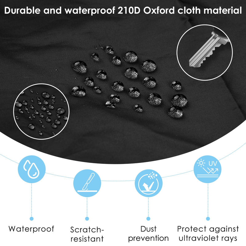 [AUSTRALIA] - Speaker Cover, Outdoor Speaker Covers for PA/DJ Lightweight Powered Speaker, UV Protection Water Resistant Dustproof 210D Oxford Cloth Speaker Covers (2 PCS) (Black, 12 Inch) Black 