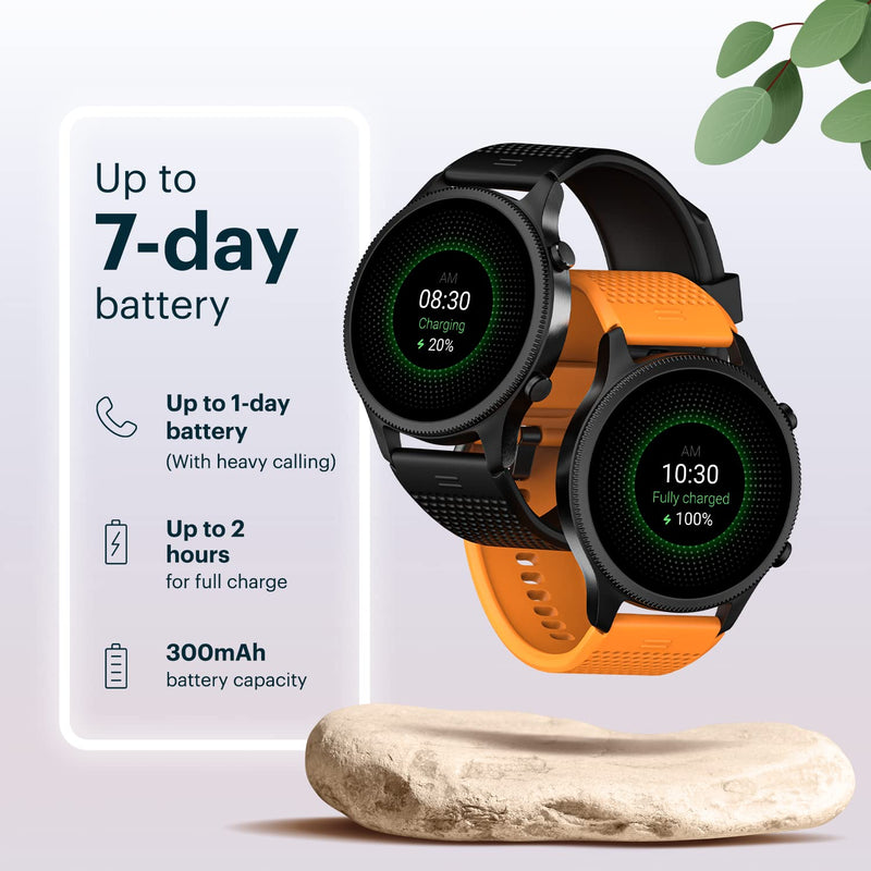 Noise Halo Premium Metallic Smartwatch, 1.43" AMOLED Display, 7 Day Battery, BT Calling (Make/Answer), Dust & Water Resistant, 100+ Sport Modes, NoiseFit App Supprt, 1 Year Warranty Vintage Brown