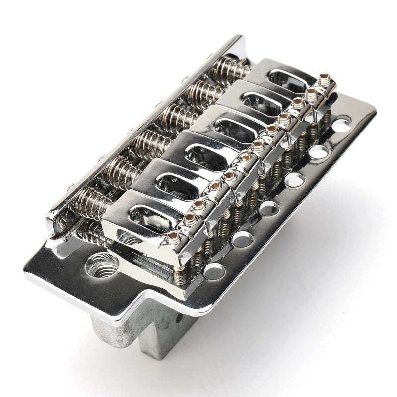 [AUSTRALIA] - Swhmc Silver 6 Strings Electric Guitar Tremolo Bridge Bar Kit,6R Sealed Gear Tuning Pegs Keys Machine Head with Neck Plate Reinforce Board for Strat Fender Guitar Replacement bridge and tuning pegs 