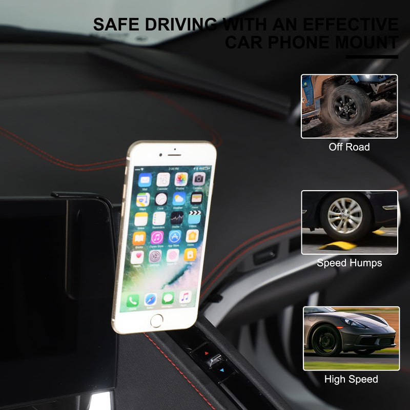 TOYCIDFG Magnetic Phone Holder Rotatable for Chevrolet C8 Corvette 2020-2025, Dashboard Center Console Attached Car Phone Mounted Accessories (Screen Attached)