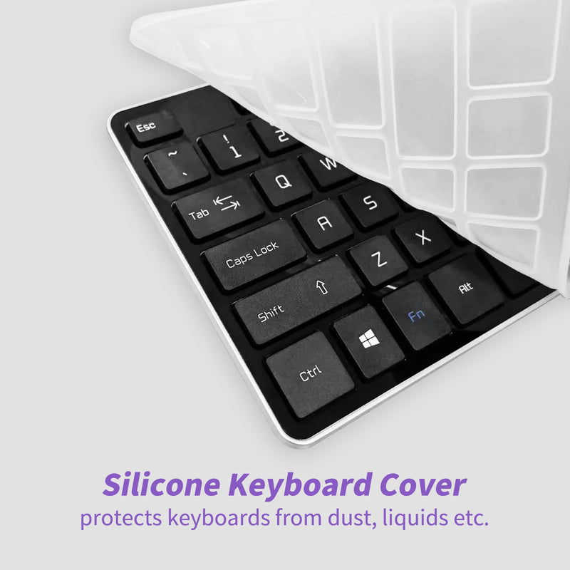 BFRIENDit Wireless Keyboard Ultra - Quiet Chocolate Keys 2.4GHz Connection Slim Wireless Computer Keyboard for Windows 10/8/7/Vista, Microsoft & PC, Smart TV, RF1430K - Black