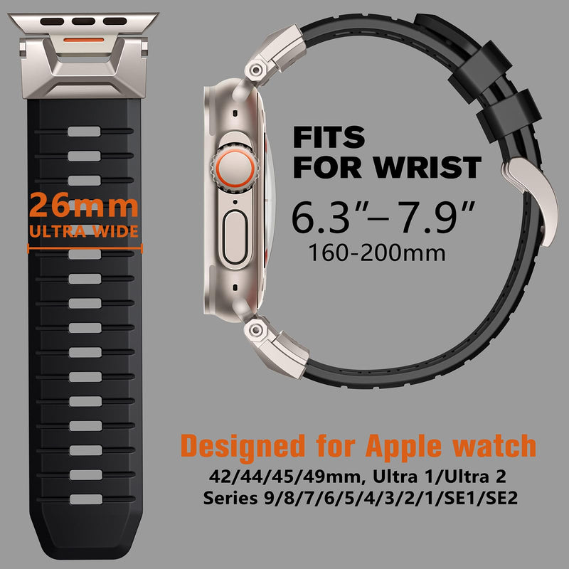 Bandletic FKM Band and Nylon Strap Compatible with Apple Watch