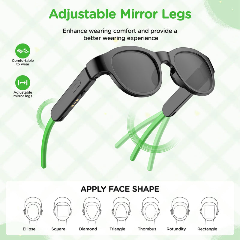 Children's Smart Bluetooth Sunglasses Green