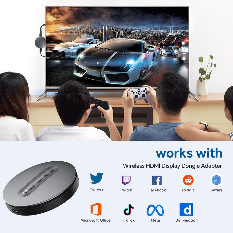 [AUSTRALIA] - Wireless HDMI Display Dongle Adapter – Miracast Dongle, DLNA, AirPlay - Plug & Play Video/Audio Streaming from Laptop, PC, Smartphone to HDTV, Projector, Monitor 