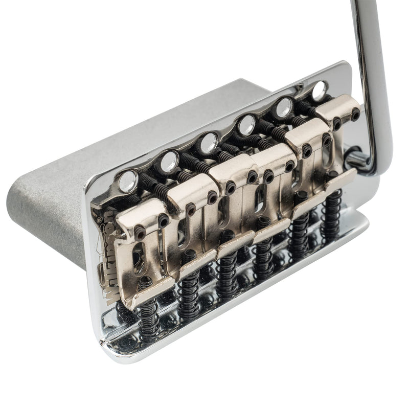 Wilkinson WOV01 52.5mm (2-1/16 inch) Vintage ST Guitar Tremolo Bridge 6-Screw Assembly with 36mm Steel Block for Fender Squier/Mexico Strat Stratocaster Electric Guitar Replacement, Chrome