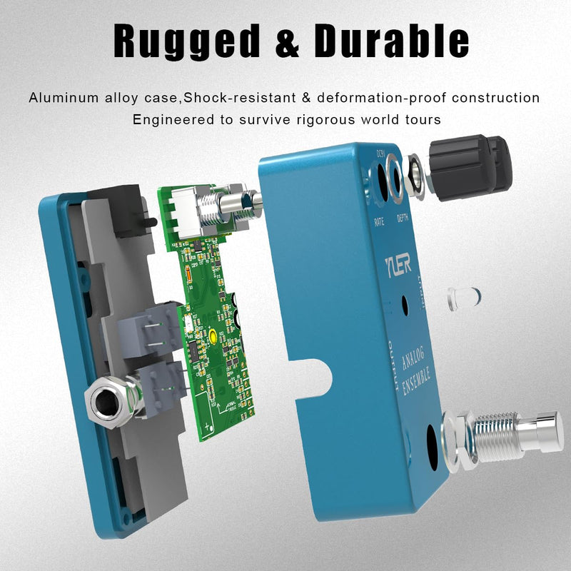 Chorus Pedal, Analog Chorus Guitar Effect Pedal for Electric Guitar with Classic BBD Chip Footswitch Cap, Aluminum Case - True Bypass RS-07