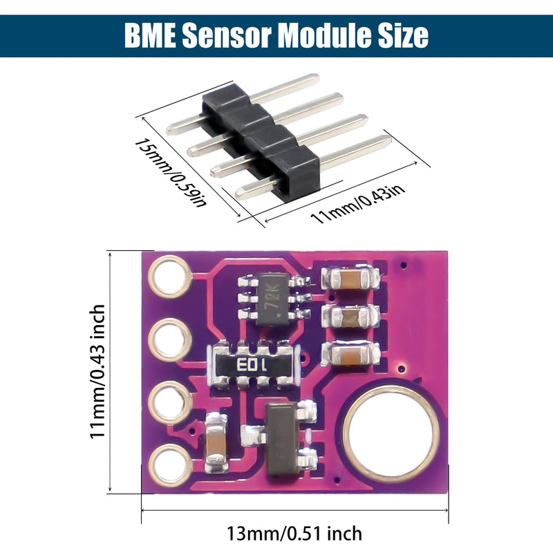 BME 5V Altimeter Module Binghe Pack of 2 BME High Precision Atmospheric Pressure Sensor Module IIC I2C SPI Interface DC 1.8-5V Compatible with Arduino Rasp-Pi