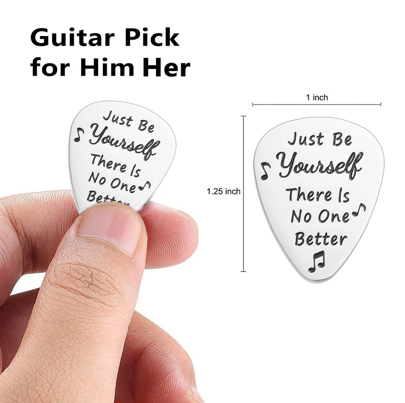 Guitar Pick Inspirational Gifts For Music Lover Fans Girls Boys Stainless Steel Guitar Picks