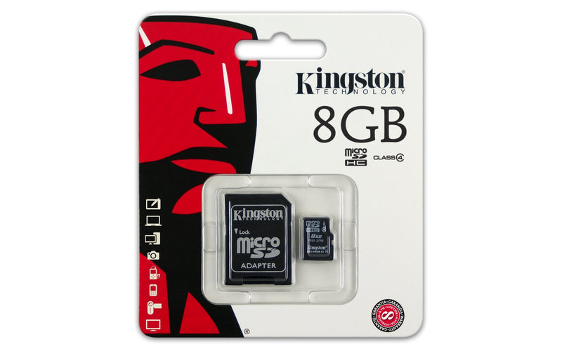 Kingston 8 GB microSDHC Class 4 Flash Memory Card SDC4/8GB,Black