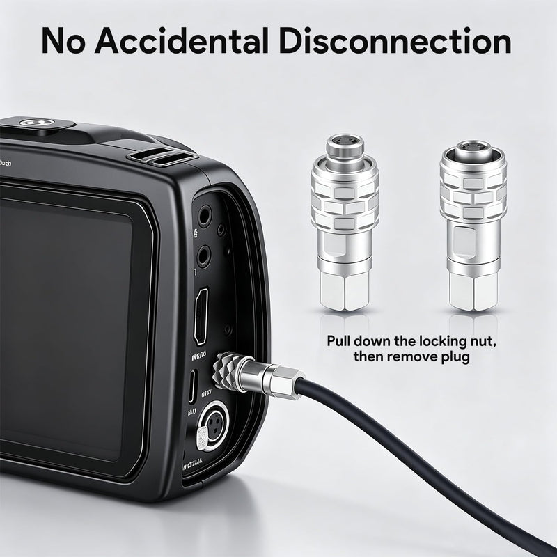 TAIFU D-Tap (P-Tap) to BMPCC 4K/6K Coiled Power Cable, Weipu SF6 2-Pin Female Connector Compatible with Blackmagic Pocket Cinema Camera 4K/6K, for V-Mount & Gold Mount Batteries, Extendable 15" to 47"