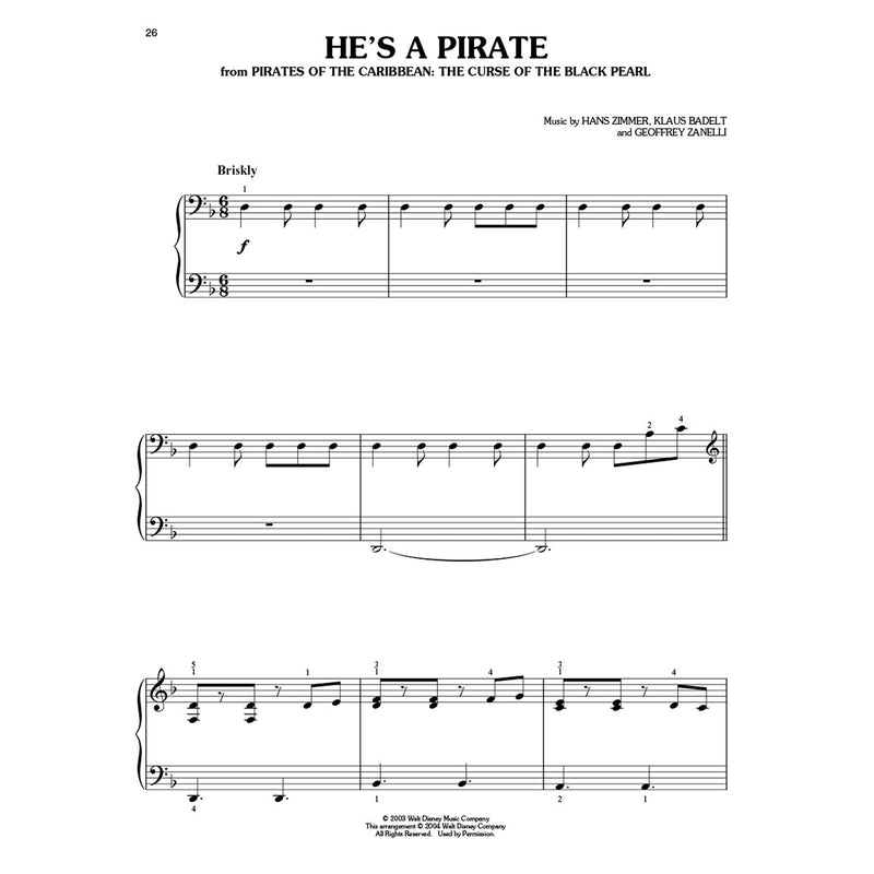 Pirates of the Caribbean: Easy Piano Solo Collection