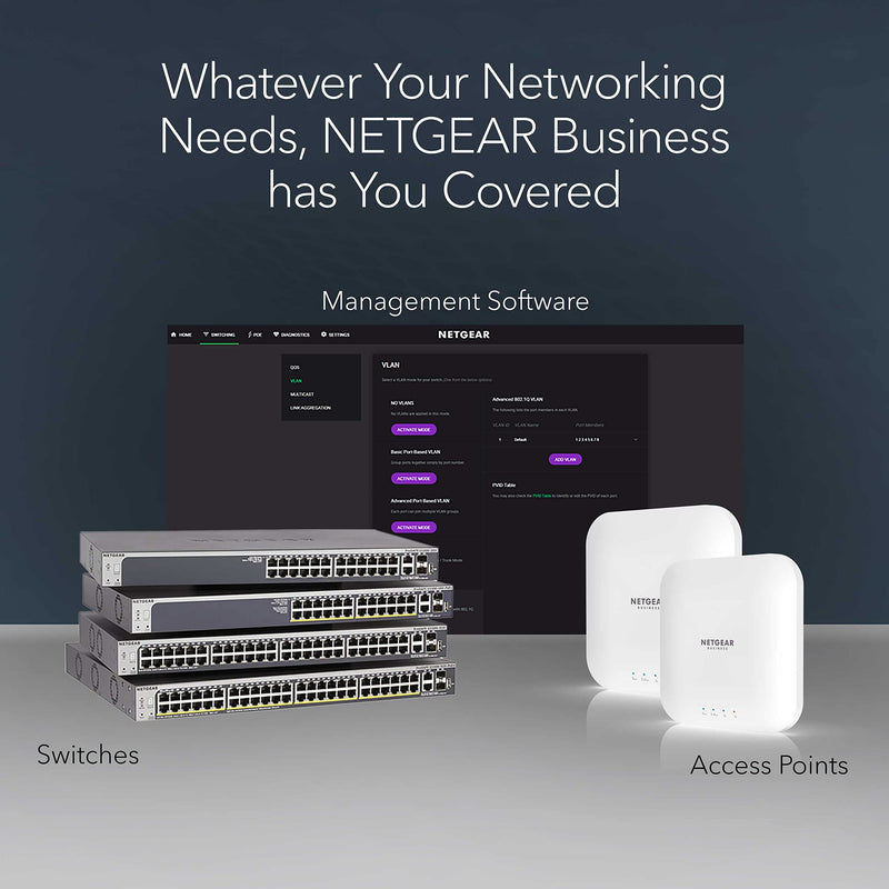 NETGEAR 5-Port Gigabit Ethernet Easy Smart Managed Switch (GS105Ev2) | Desktop or Wall Mount