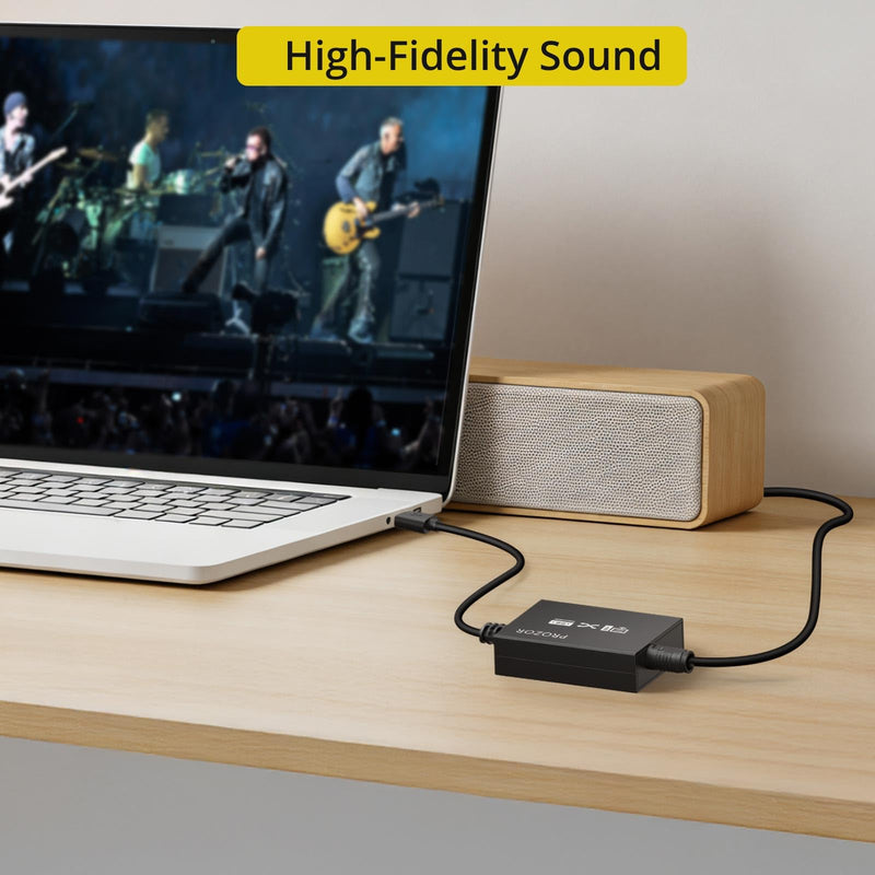 [AUSTRALIA] - PROZOR USB A to Toslink Optical Audio Adapter, 1M/3.3ft Cord, 96kHz SPDIF Digital Converter for Computer, PC, Mac, Laptop Only (Unidirectional, Not for TV or Game Consoles Like PS5/Xbox) 