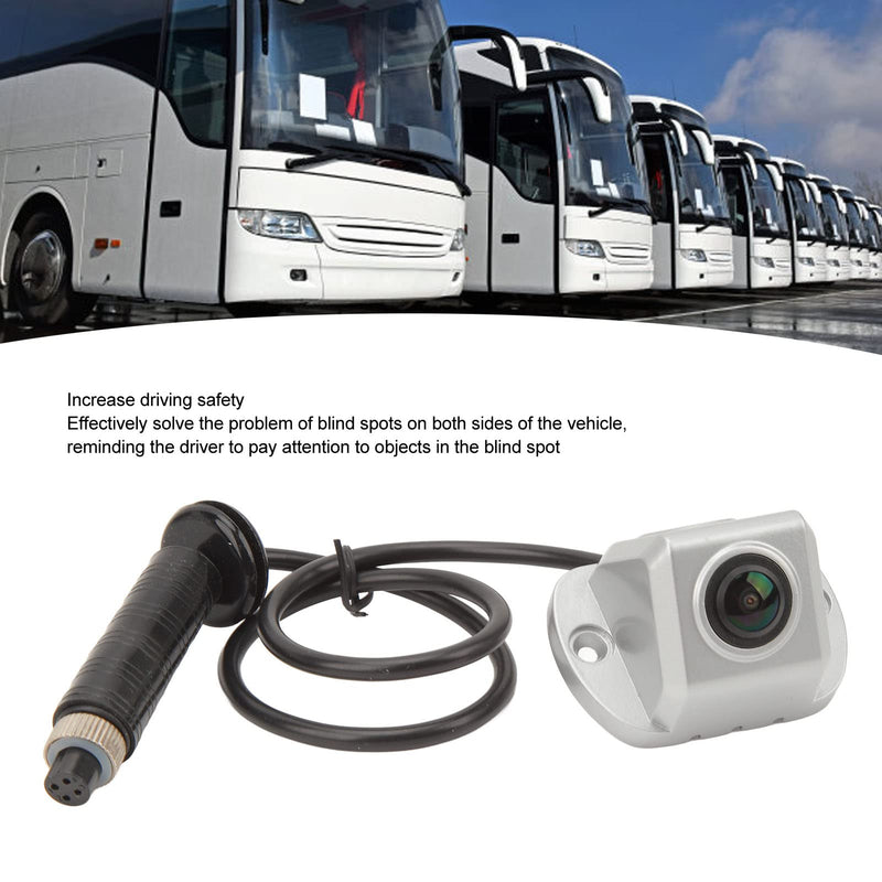 150° Viewing Angle Side View Camera with 4 PIN Aviation Head Night Vision Blind Spot Camera for RV, Van, Truck & Bus Safety (1080P) 1080P