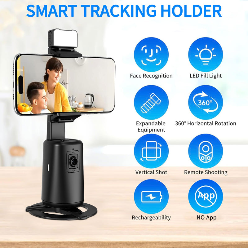 Auto Face Tracking Tripod 360° Rotation, 67" Tripod for iPhone Selfie Stick,Phone Tripod Stand Holder with Remote Gesture Control,No App, for Live Video Tiktok Live Vlog Streaming Video LY-US-A200+55S