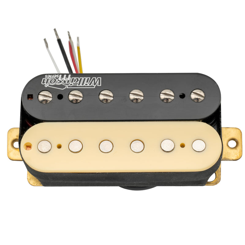 Wilkinson WOHZB Ceramic Overwound Open Style Humbucker Bridge Pickup for Electric Guitar, Zebra Bridge Zebra