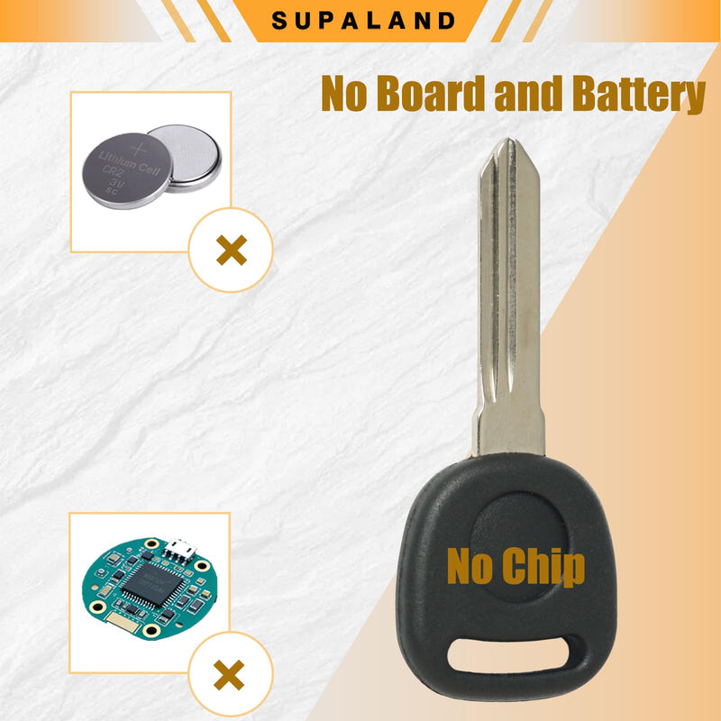 SUPALAND Key Fob Remote with Ignition Key Fits for 2003-2006 Chevrolet Suburban Tahoe Silverado Avalanche GMC Yukon Sierra Cadillac Escalade Hummer H2 LHJ011 Transponder Key B91P/B102P (Set of 2)