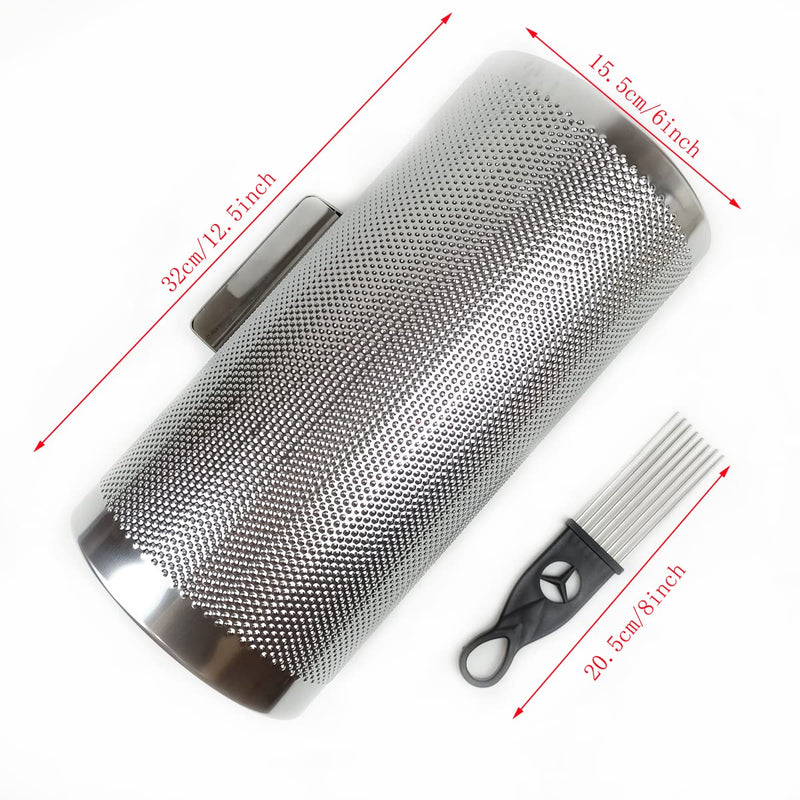 Metal Guiro Percussion Instrument Training Tool with Scraper, Latin Percussion Musical Band Accompaniment (Silver-12X6inch) Silver-12X6inch