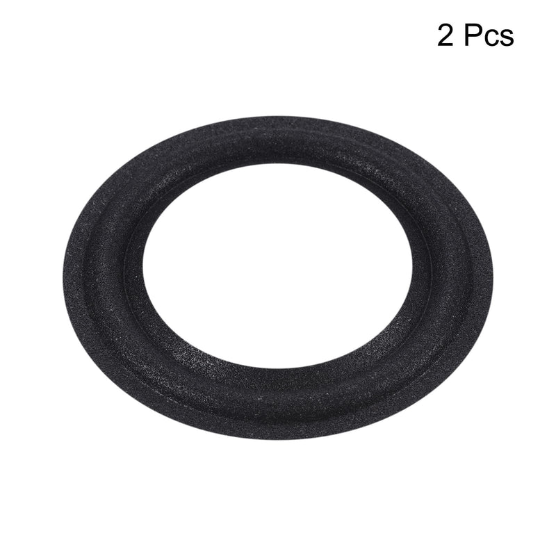 MECCANIXITY Rubber Speaker Foam Edge Surround Rings 3 Inch 47mm x 75mm Perforated Subwoofer Rings Replacement Parts for Speaker Repair or DIY Black 2 Pcs