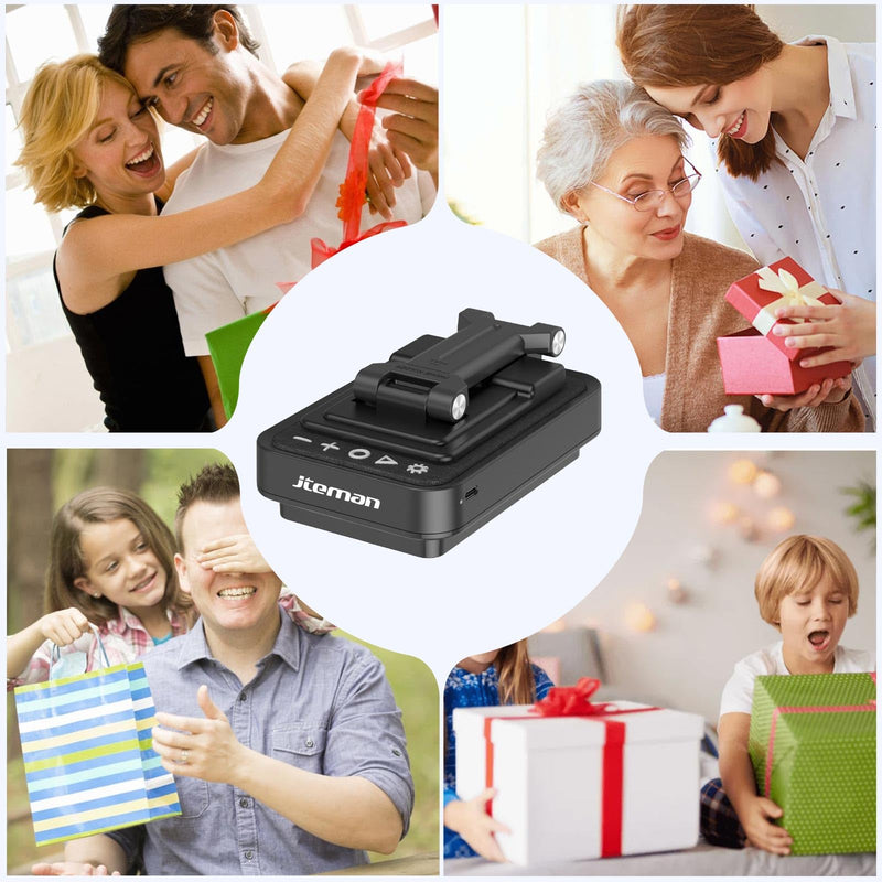 JTEMAN Gifts for Men Cell Phone Stand with Wireless Bluetooth Speaker and Jumping Light, Cool Tech Gifts for Men Women Husband Dad, Unique Birthday Gifts for Him