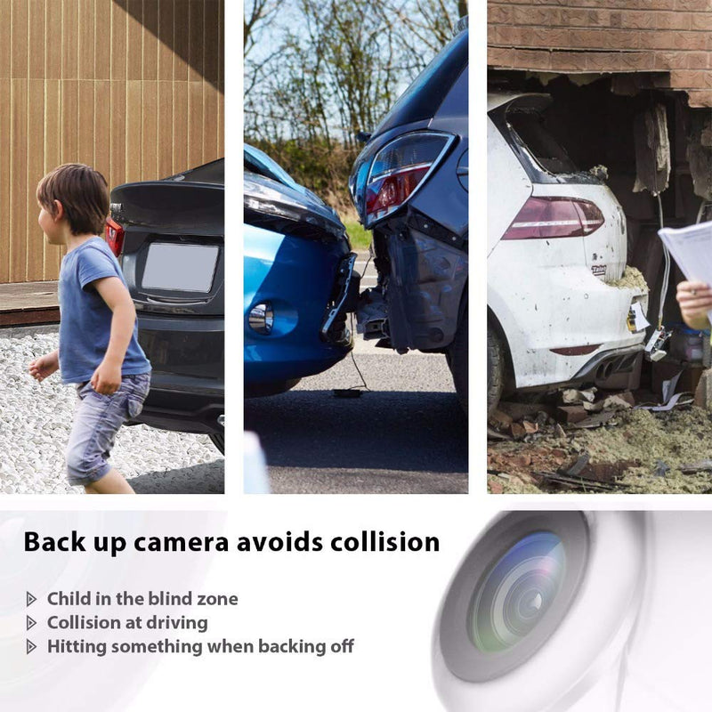 Vlicevrn HD 8 LED Car Rear View Camera Night Vision Backup Parking Camera Waterproof IP68 Vehicle Camera for Honda CRV CR-V FRV FR-V HRV HR-V MRV MR-V Odyssey Crosstour Insight Jazz Fit Hatchback