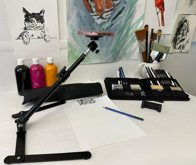 [AUSTRALIA] - Da Vinci Eye Phone Stand for Overhead Recording of Drawing, Cooking, Crafts, AR Art Projector (MagSafe Compatible) 
