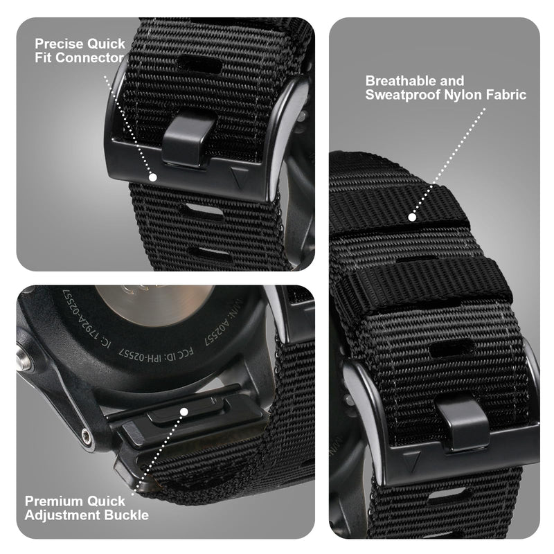 26MM Garmin Watch Nylon Magnetic Bands