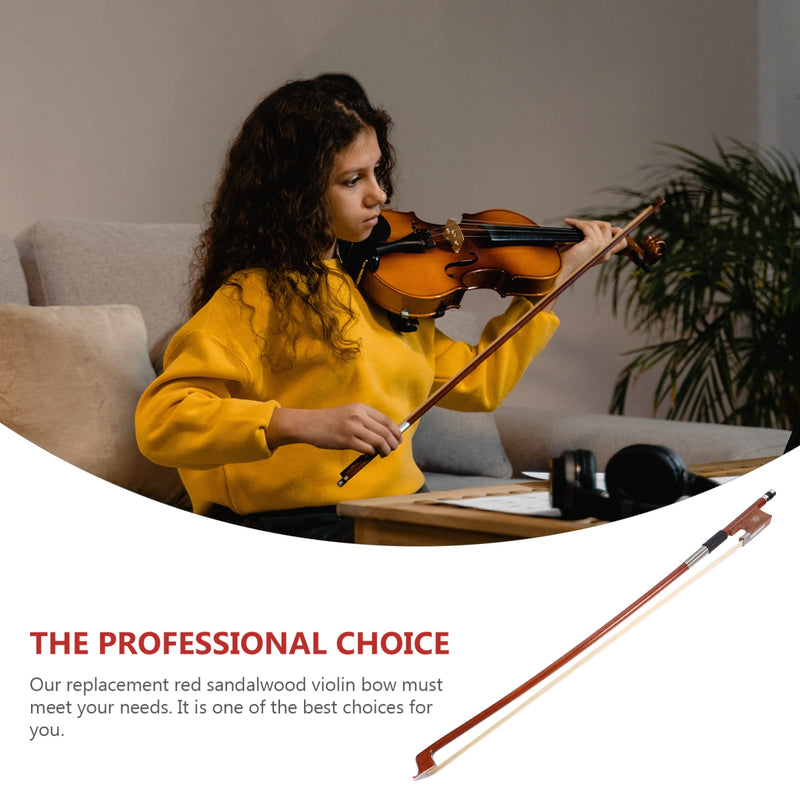 Vaguelly 1/10 Violin Bow With Horse Hair Light Weight Student Practice Violin Bow(Random Color) 45cm(1/10)