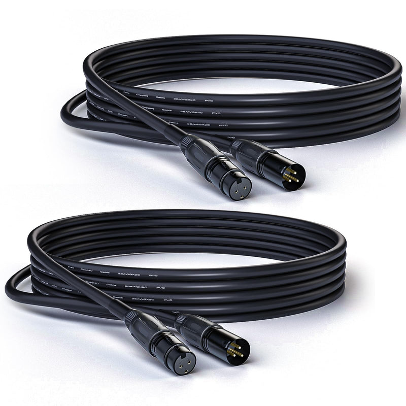 [AUSTRALIA] - 3-pin XLR Microphone Cable Male to Female, OFC (Oxygen Free Copper) Wire，XLR Cable Suitable for Mic Mixer, Speaker Systems, Radio Station and More。 XLR-FM-B (50 Feet, 1 Pack) 50 Feet 