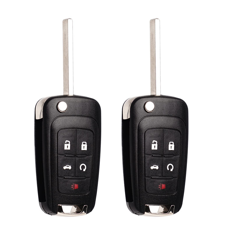 [AUSTRALIA] - Flip Key Fob Replacement Fits for Chevy Equinox Camaro 2010 2011 2012 2013 2014 2015 2016 2017 2018 2019 Cruze Malibu Impala Sonic GMC Terrain Buick Lacrosse Regal Verano Encore Keyless Entry Remote 