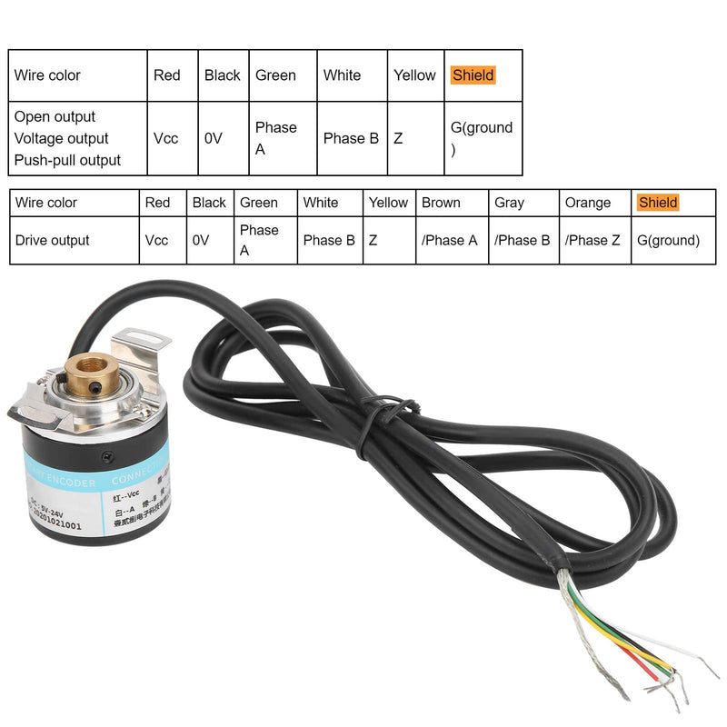 Half Hollow Wave Encoder, Abz Encoder 3-Phase Compact for Engineering Areas for Office Automation (C38S6G5-300Z-G24N, Pisa Leaning Tower Type)