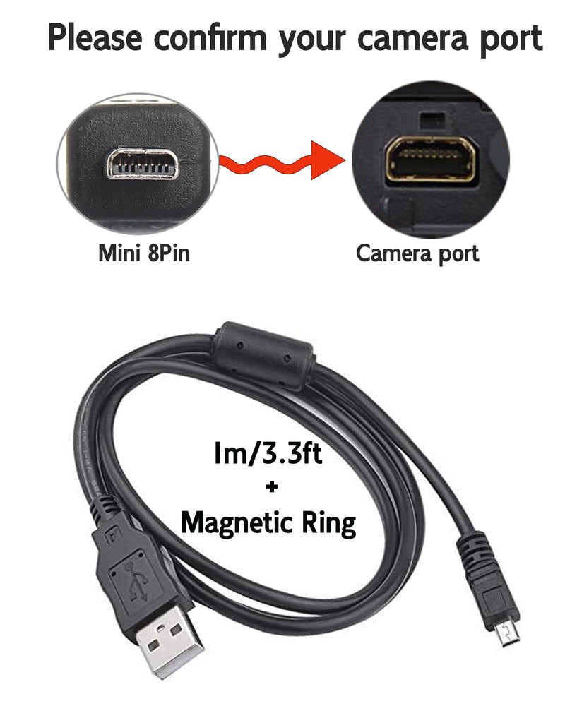 UC-E6 UC-E16 UC-E17 UC-E23 for Nikon Coolpix Charger compatible with Nikon CoolPix, L, D, P, S ,E Series Digital Camera, 3.3 Ft for Nikon Coolpix Charging Cord for S3100 S3000 S6300 S570 S3500 S6500