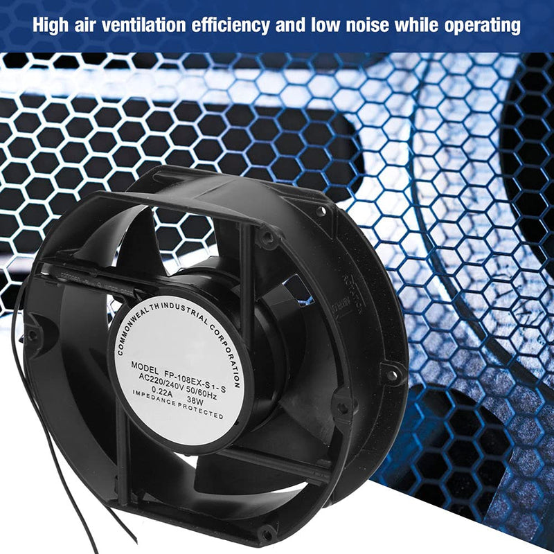 AC Axial Fan AC220V 38W Oval Ball Bearing Fan for DIY Cooling Ventilation Exhaust Projects