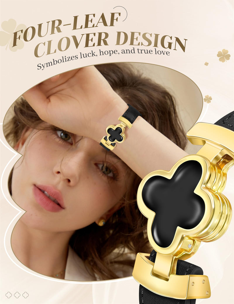 MOINSPIRE Designer Slim Leather Bands for Women Slim Band and 3Pcs 18k Golden Jewelry Set Bundle Compatible with Apple Watch 38mm 40mm 41mm 42mm 44mm 46mm 45mm 49mm for iWatch Series 11/10/9/8/7/6/5/4