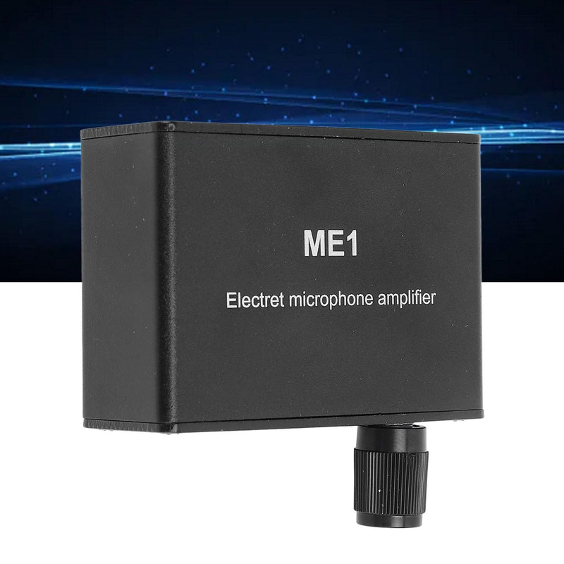 Microphone Preamp, Electret Microphone Amp, Adjustable Gain 0-20db Sound Amplifier, Audio, Microphone Preamplifier for Podcast, Livestream, Broadcasting