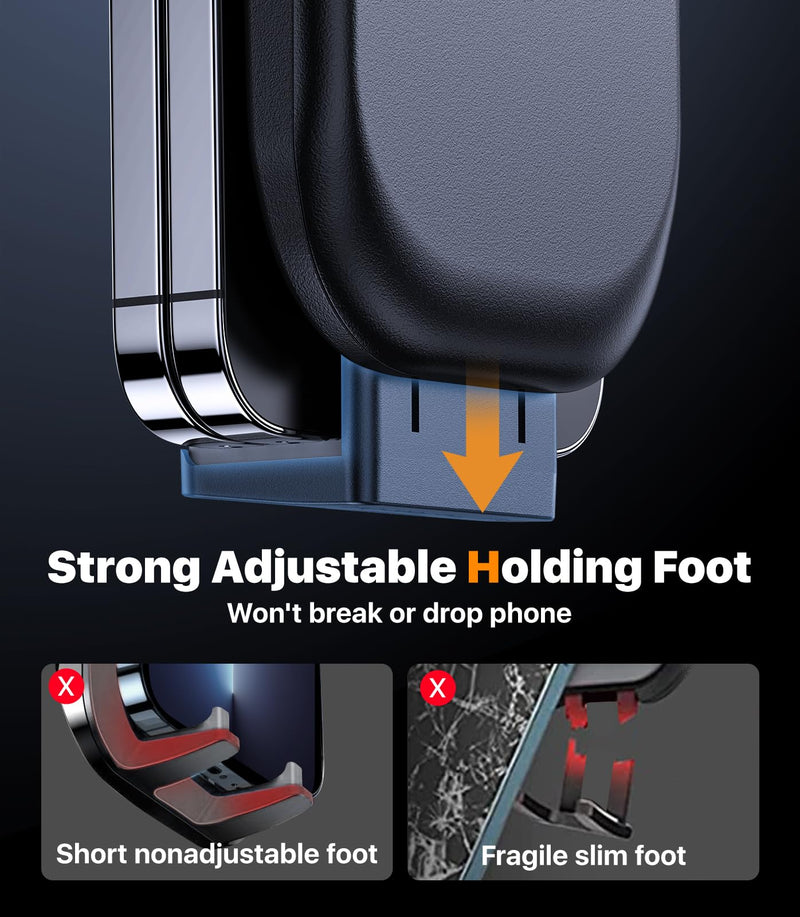 hitolza Ultra Stable Phone Holders for Your Car [Powerful & 360 Adjustable Suction Cup] Universal Car Phone Holder Mount Long Arm Flexible Car Mount for Dashboard Windshield Air Vent All Phone Case Gray