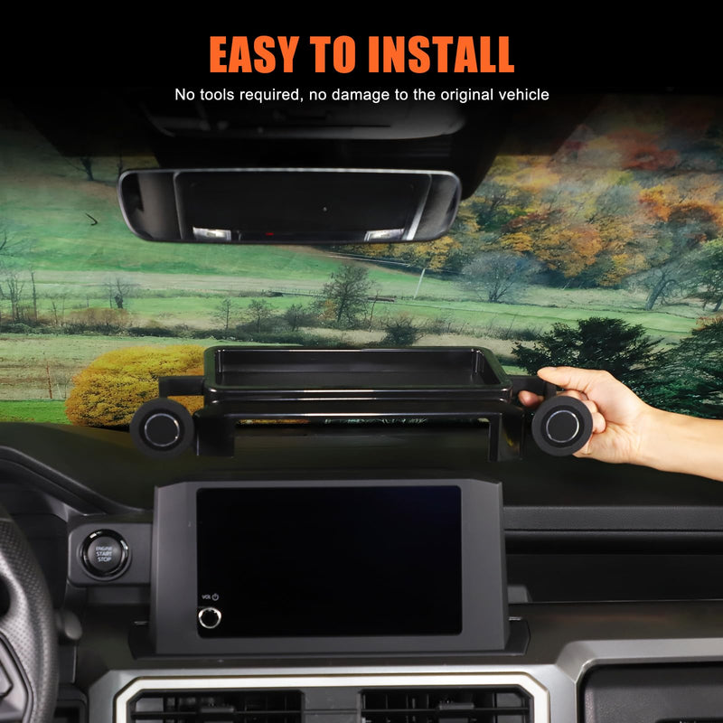 TOYCIDFG Dashboard Storage Tray Behind Screen with Magnetic Phone Holders Compatible with Toyota Tacoma 2024 2025 2026 8inch Touchscreen Version, Car Dash Organizer Accessories