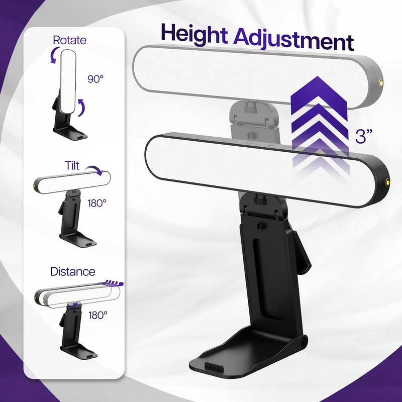 Life Finds Webcam Light for Streaming on Monitor or Laptop, Freestanding Video Conference Lighting, USB-C Connectivity, Remote Control Included, Black, LF-WL1