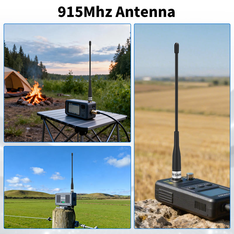 [AUSTRALIA] - 2Pcs 915MHz LoRa Antenna 10dBi Gain for Meshtastic Long Range Soft Whip Antenna 19cm Omni SMA Male with Cable Extension Cord Black 2pcs-19cm 