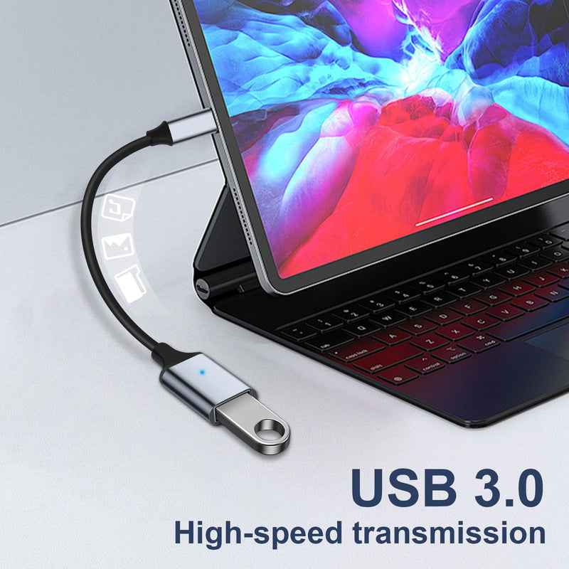 [AUSTRALIA] - USB C to USB 3.0 Adapter [2 Pack], Type C Male to USB Female OTG Cable Thunderbolt3 to USB Adapter Compatible for iPhone 16 Pro Max/16 Plus/16/15 iPad MacBook Pro/Air Samsung Galaxy S24/S23/S22/S21 