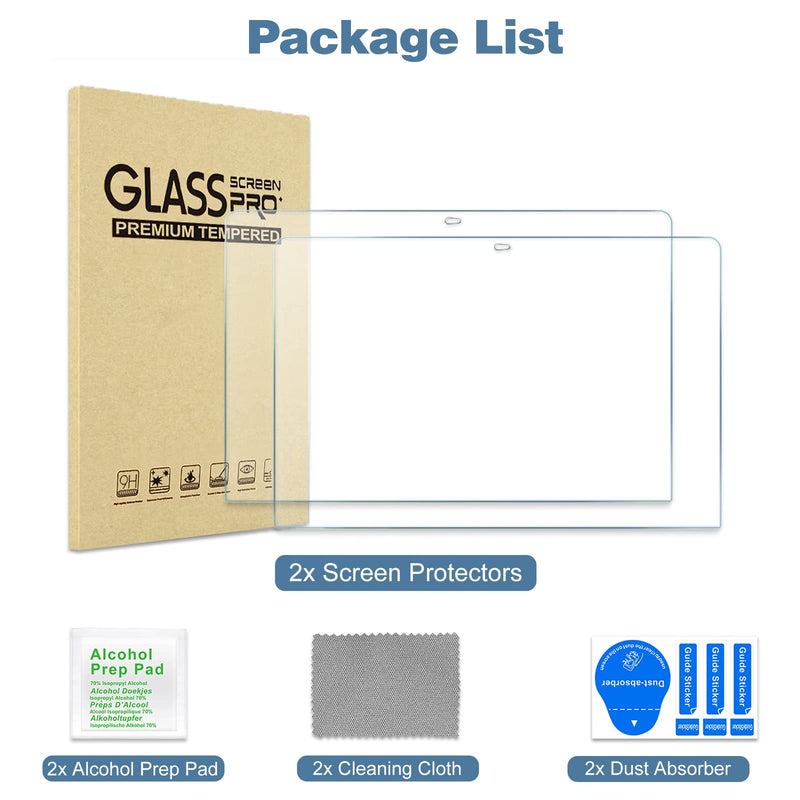 Pack of 2 9H Hardness Screen Protectors for 13 Inch MacBook Pro 13 / MacBook Air 13, Screen Protector Film Tempered Glass, Clear