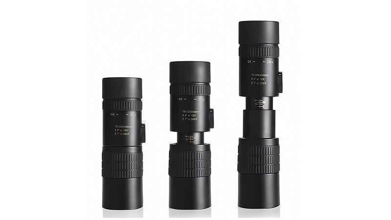 10-300x40 Monoculars for Adults High Powered – Zoom Monocular Telescope with BAK4 & FMC Lens for Concerts, Birdwatching, Stargazing (Smartphone Adapter &Tripod NOT Include) Black