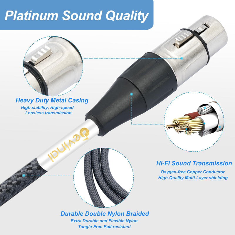 [AUSTRALIA] - Devinal Upgrade XLR Female to USB C cable, USB tyep-C to Female XLR Recording Cable Cord Connector Adapter Compatible with Microphone Smartphone or MacBook 3M 3M/10FT 