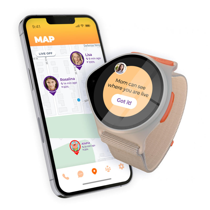 Nickwatch By Nickelodeon GPS Tracking Smartwatch with App, Chat & Call, Durable, SOS Call, Motion Games, Step Counter, School Mode & More Endless Fun for All Requires Data Plan-First Month Free