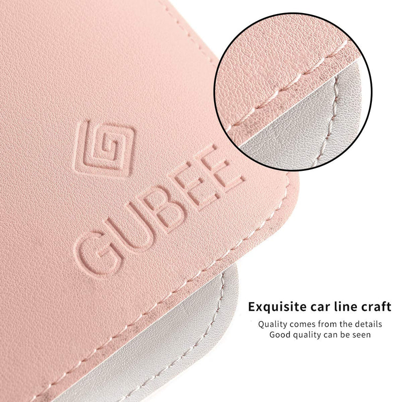 GUBEE PU Leather Multifunctional Office Desk Pad Mat,Waterproof Non-Slip Anti-Dirty Mouse Pad Mat for Office and Home,Travel,Large Size 31.5x15.75x0.08inch (Pink) Pink