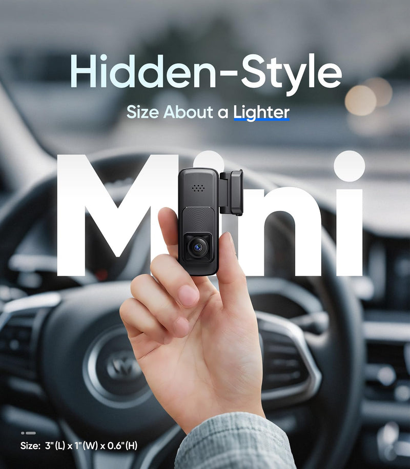 [AUSTRALIA] - Seventour Mini 2K Dash Cam Front for Cars, Dash Camera for Cars, Dashcam Built-in WiFi with APP Control, 170°Wide Angle, WDR, 24H ParkingMode, Night Vision, G-Sensor, Includes 32GB Card DR-1 