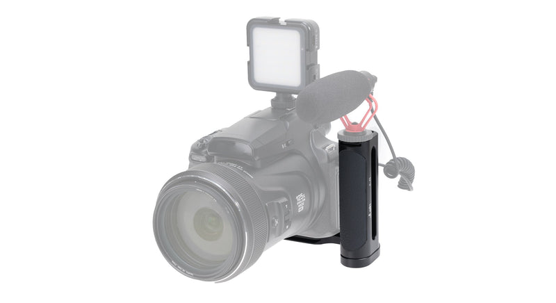 Fotga Universal Side Handle Hand Grip Holder Video Stabilizer with Arca Swiss Base Plate for Canon/Nikon/Sony/Panasonic DSLR Mirrorless Camera,Cold Shoe 1/4"-20 Holes for LED Light/Microphone