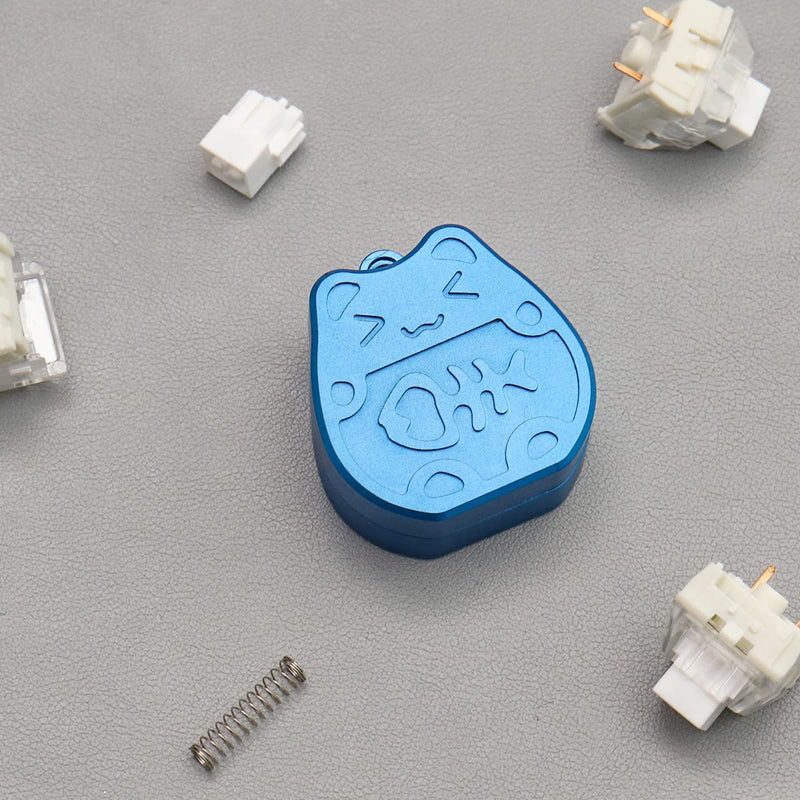 Switch Opener Blue Lucky Cat Gold Aluminum for Kailh Gateron Cherry MX Switches Mechanical Keyboard Custom Opening Tool with Metal Magnet