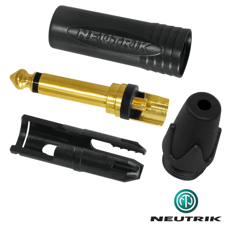 6 Foot - WBC-PRO-Guitar – 20 AWG - Low-Cap (18pF/ft) – Pro-Grade – Graphite-Based - Dual-Shielded Guitar Bass Instrument Cable w/Neutrik Straight - Angled (SilentPLUG) ¼ Inch (6.35mm) Gold TS Plugs
