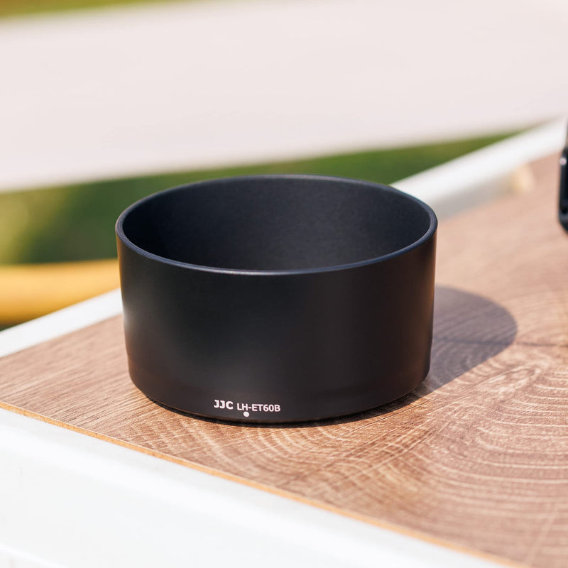 [AUSTRALIA] - JJC ET-60B Lens Hood for Canon RF-S 55-210mm f/5-7.1 is STM Telephoto Zoom Lens on Canon R50 R100 Replaces Canon ET-60B with Reversible Design, Compatible with 55mm Filter and Lens Cap 